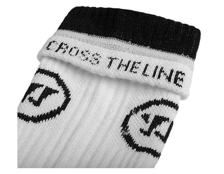 Warrior Crew Sock, White with Black image number 1