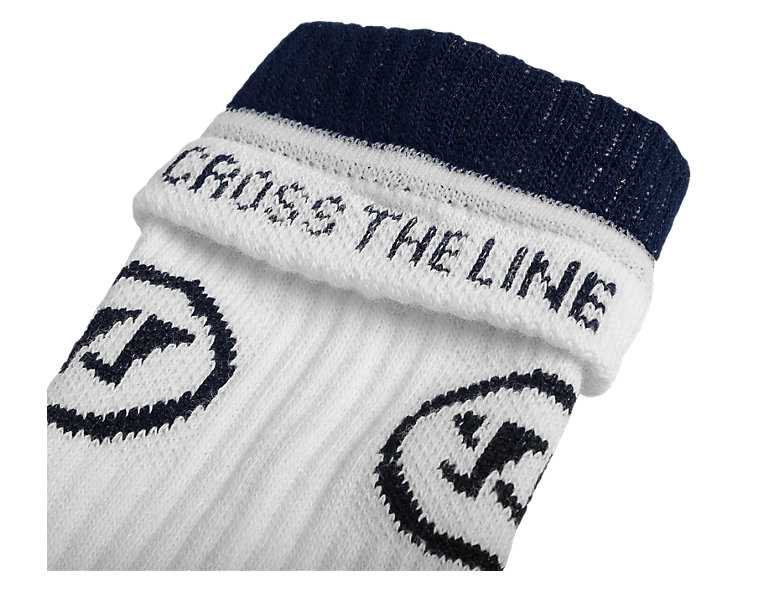 Warrior Crew Sock, White with Navy image number 1
