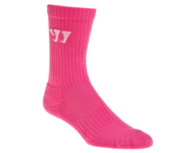 Crew Socks (Single), Neon Pink image number 1