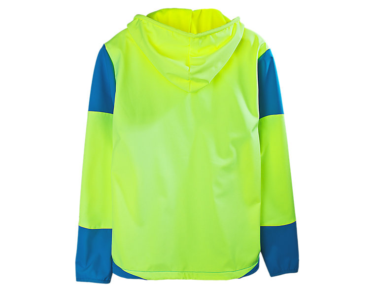 Softshell Hooded Jacket, Kinetic Blue with Neon Yellow image number 1