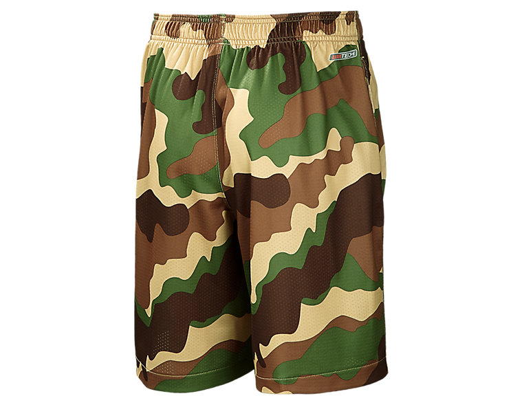 Youth Camo Short, Green image number 0