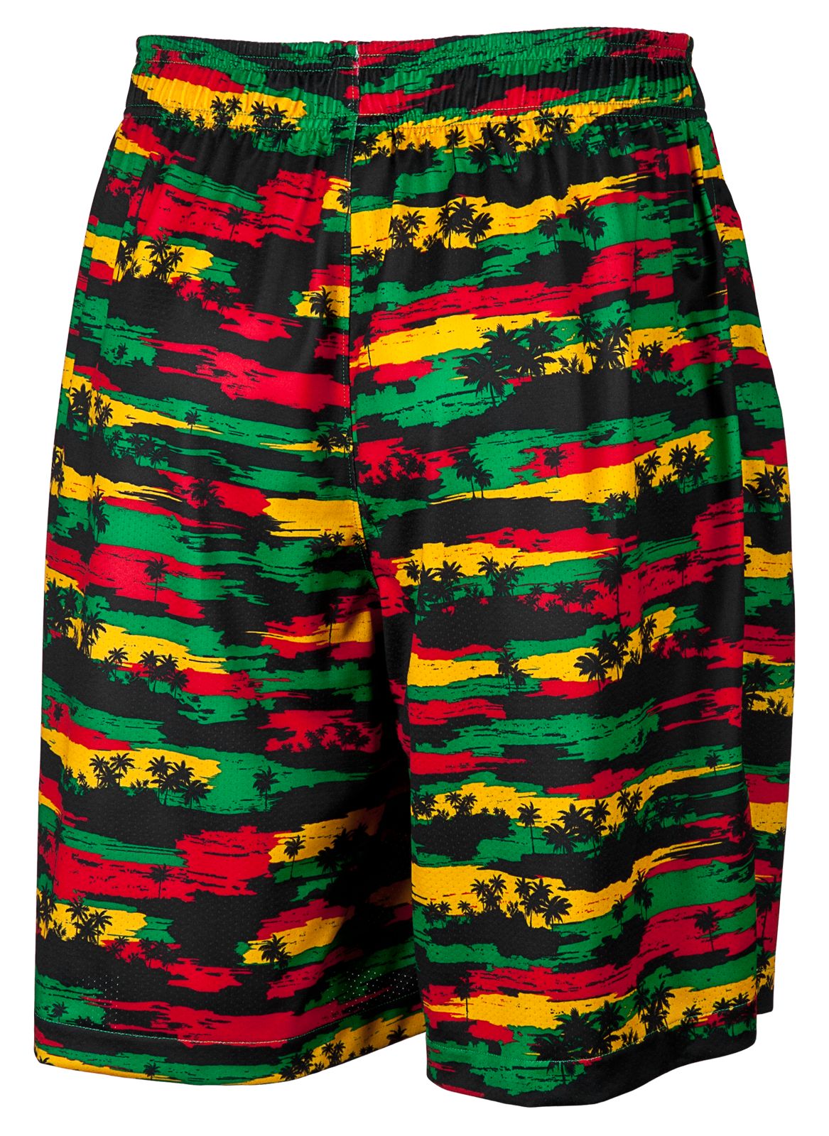 Hawaiian Short, Black with Red & Green image number 0