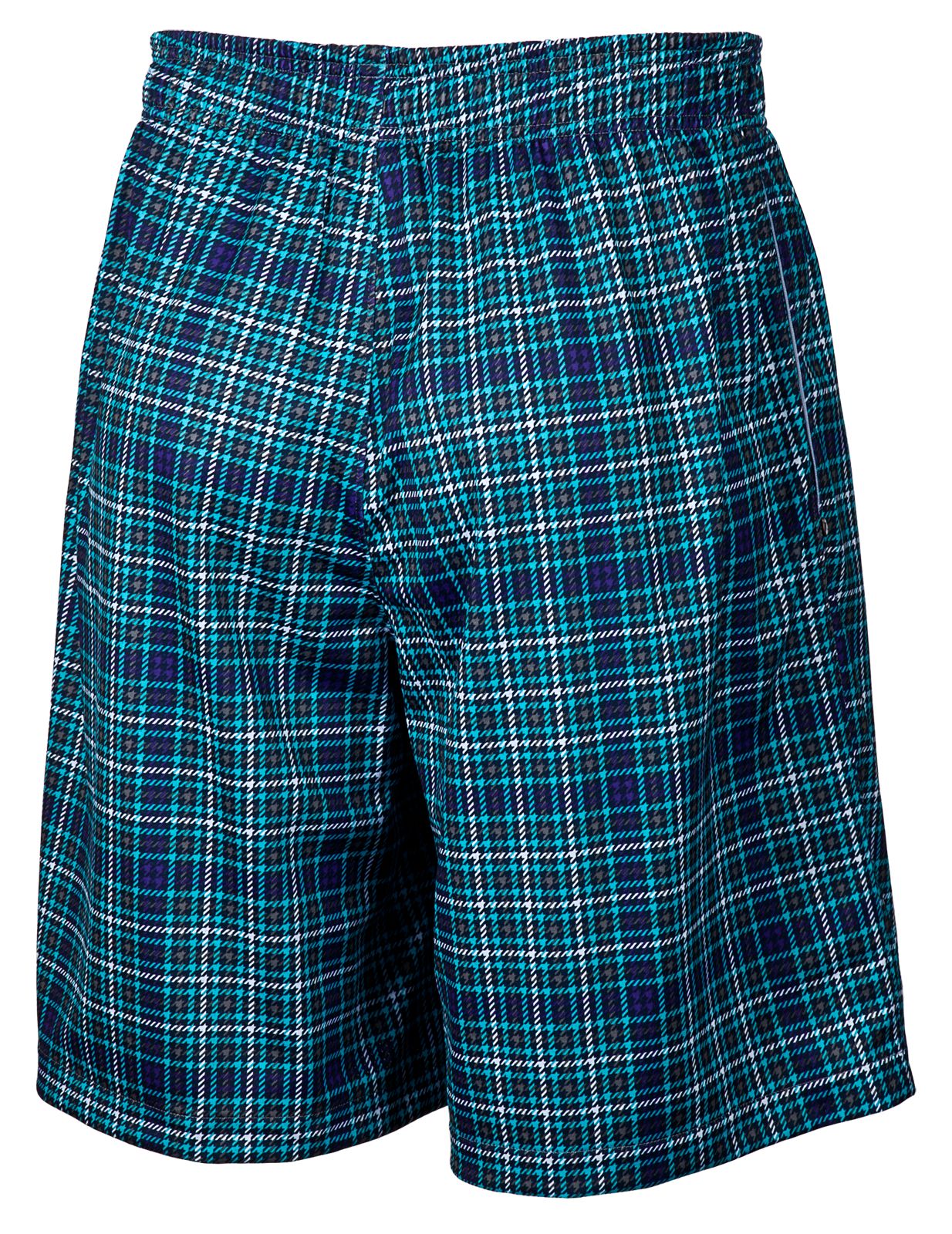 Houndsplaid Short, Blue with Black image number 0