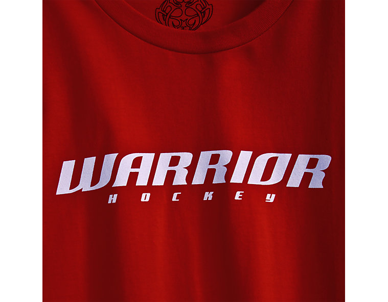 Hockey Logo Tee, Formula One Red with White image number 2