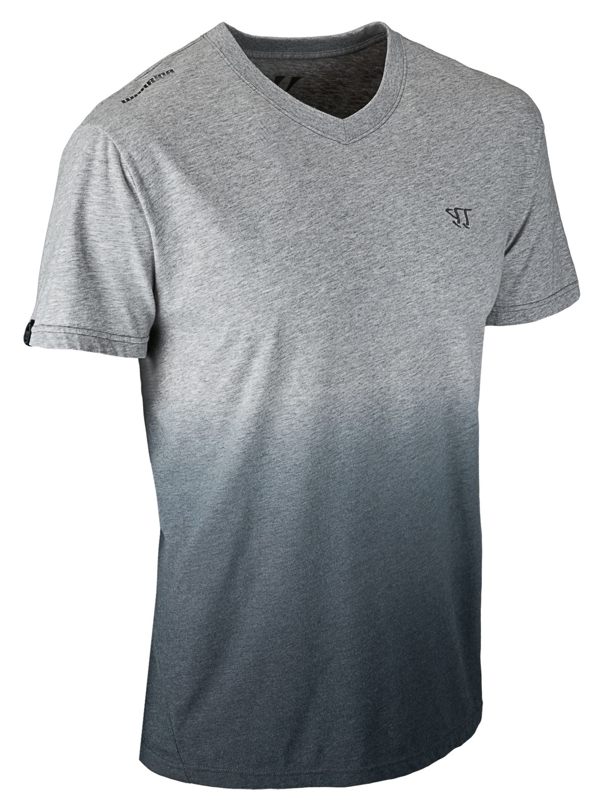 V-Neck 50/50 Fade Tee, Athletic Grey image number 2