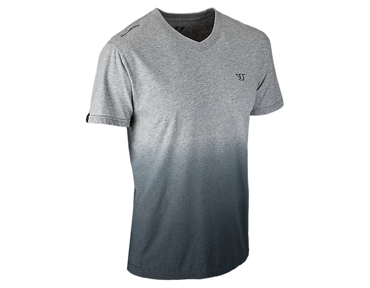 V-Neck 50/50 Fade Tee, Athletic Grey image number 2