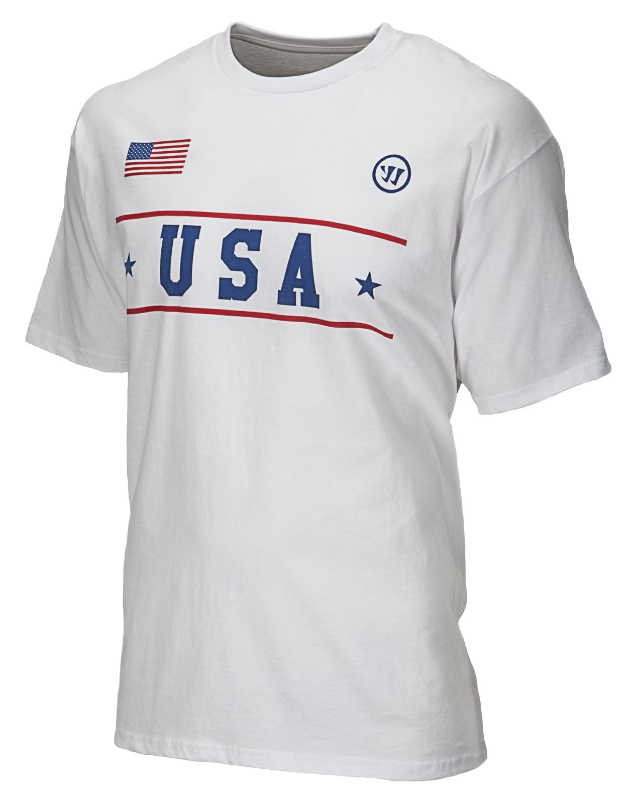 Team USA Tee, White with Red & Blue image number 1