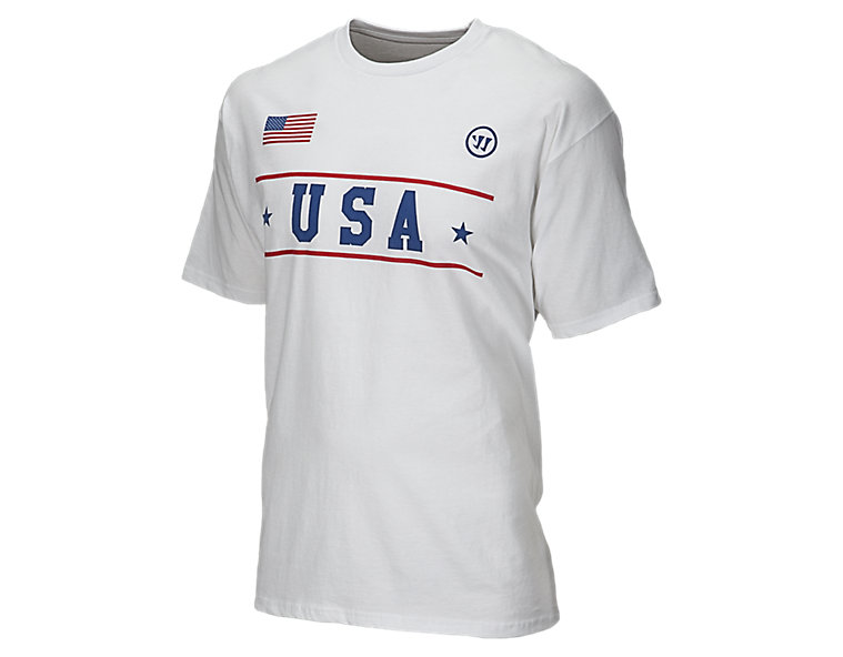 Team USA Tee, White with Red & Blue image number 1
