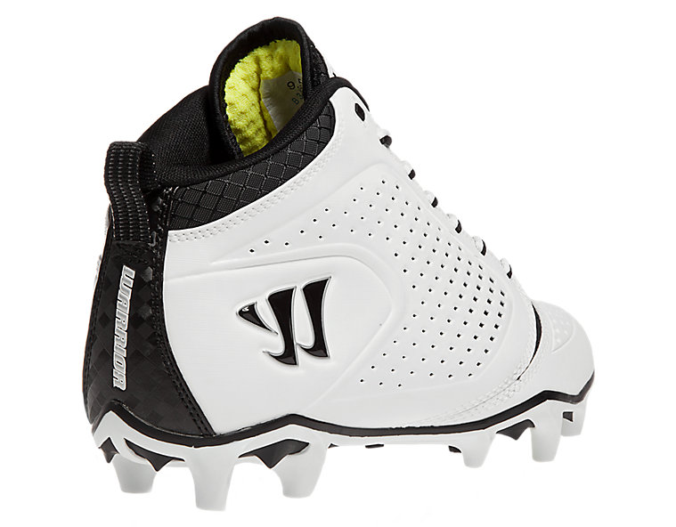 Burn Speed 5.0 Mid Cleat, White with Black image number 4