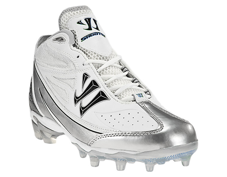 Shooter Cleat, Silver with White image number 2
