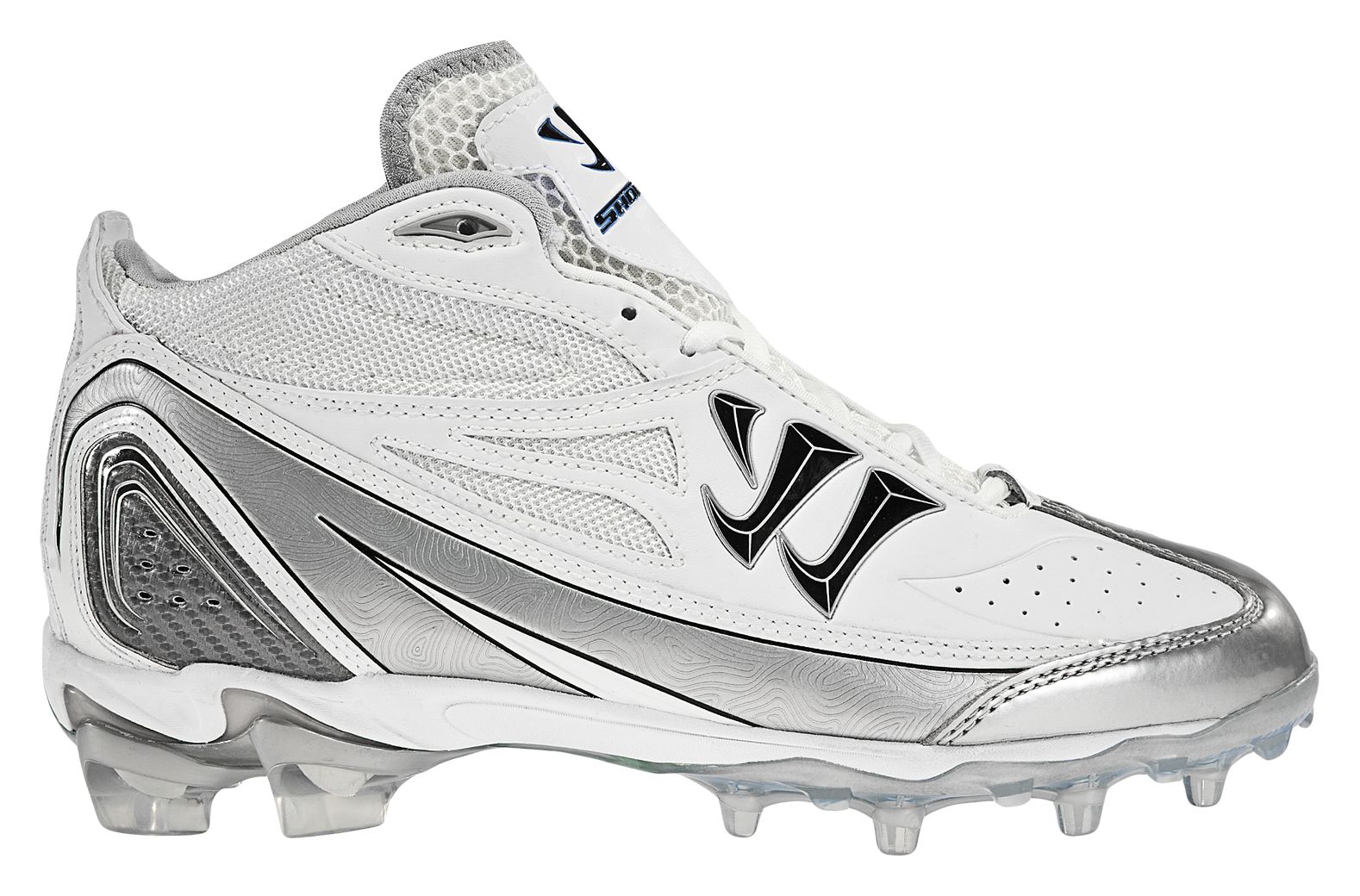 Shooter Cleat, Silver with White image number 1
