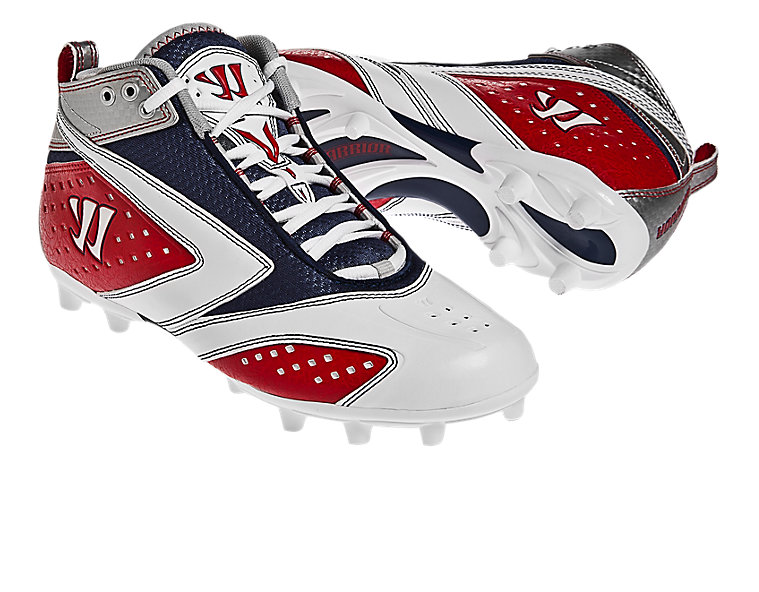 Burn 2nd Degree Cleat, Red with White & Blue image number 3