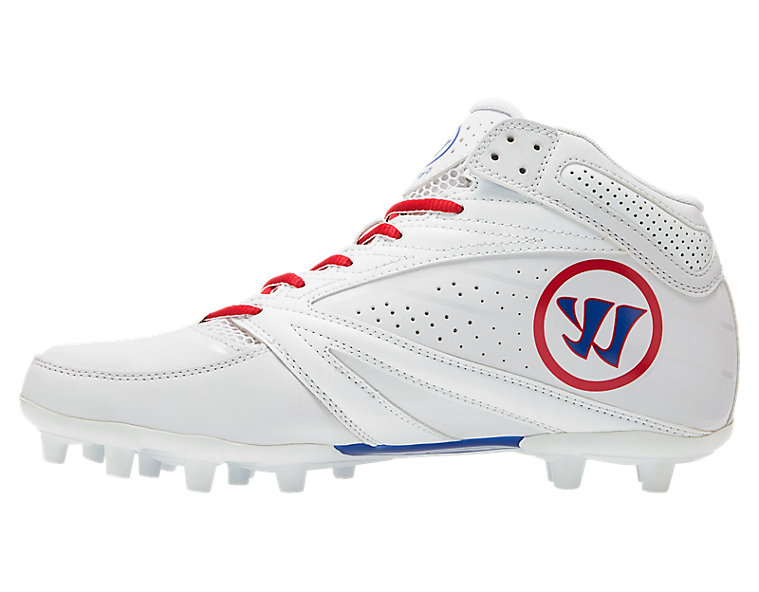 Second Degree 3.0 Cleat, White with Blue & Red image number 1
