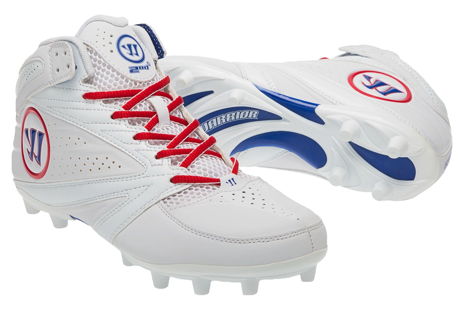 Second Degree 3.0 Cleat, White with Blue & Red image number 3