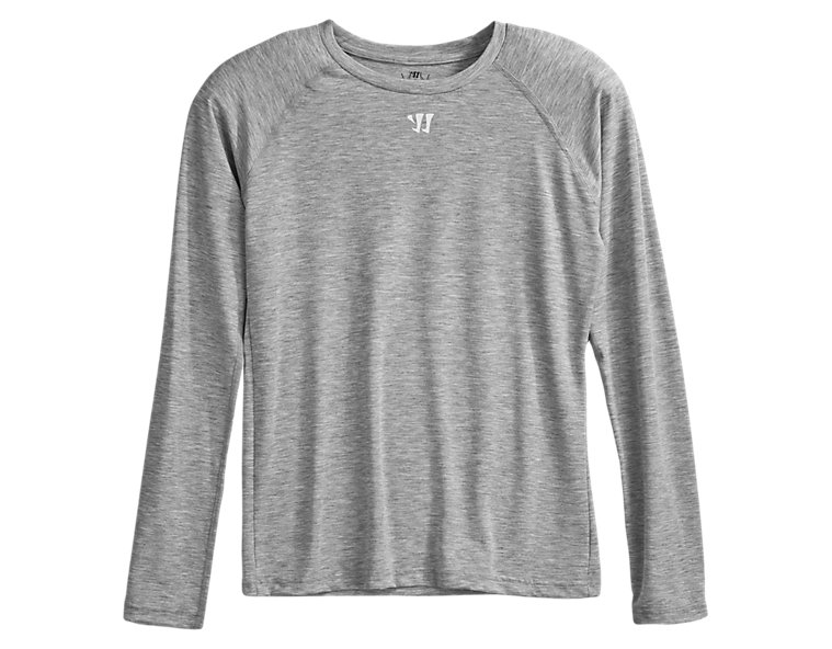 Youth LS Tech Tee, Heather Grey image number 0