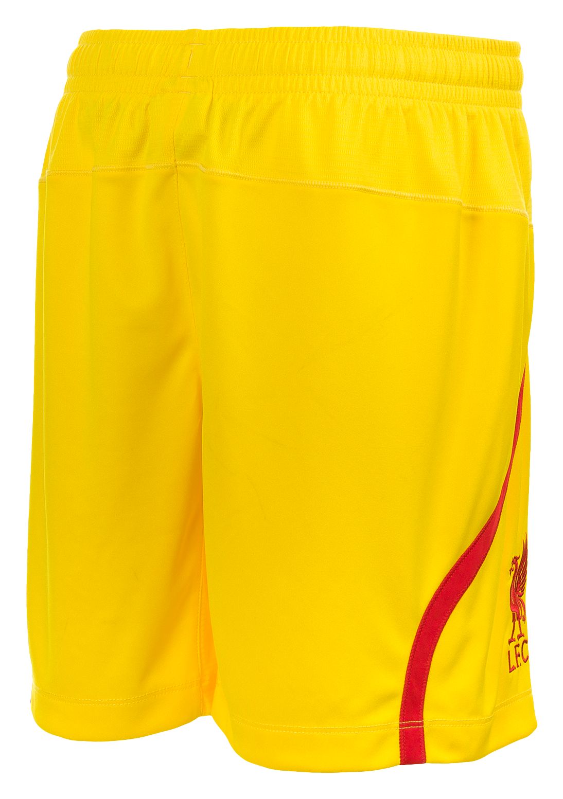 LFC Away Junior Short, Cyber Yellow with High Risk Red image number 2