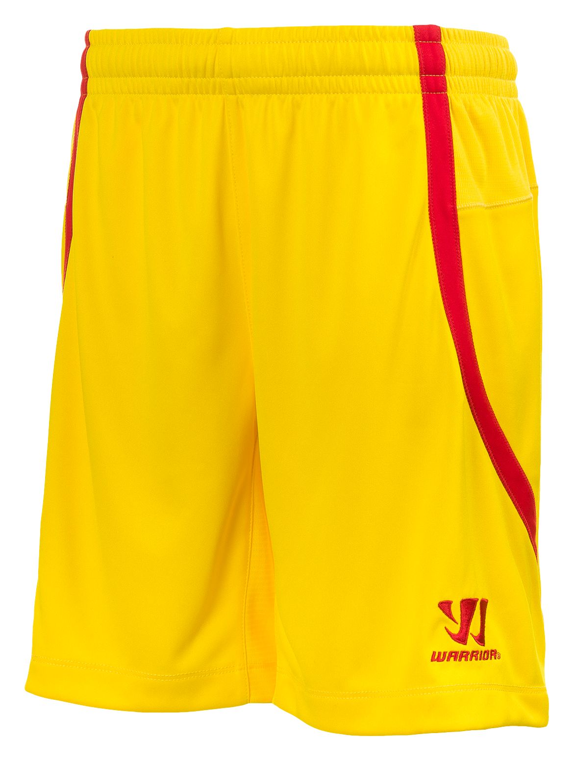 LFC Away Junior Short, Cyber Yellow with High Risk Red image number 1