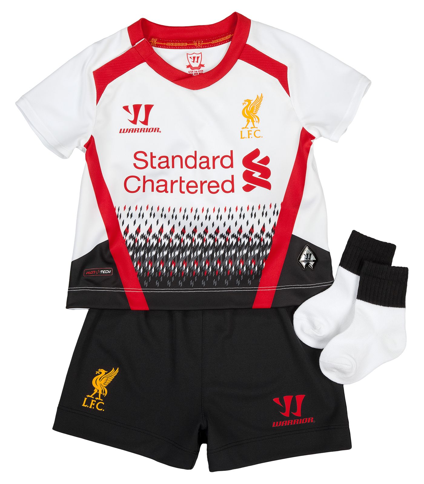 Liverpool Away Baby Kit - Set 2013/14, White with Black & High Risk Red image number 0