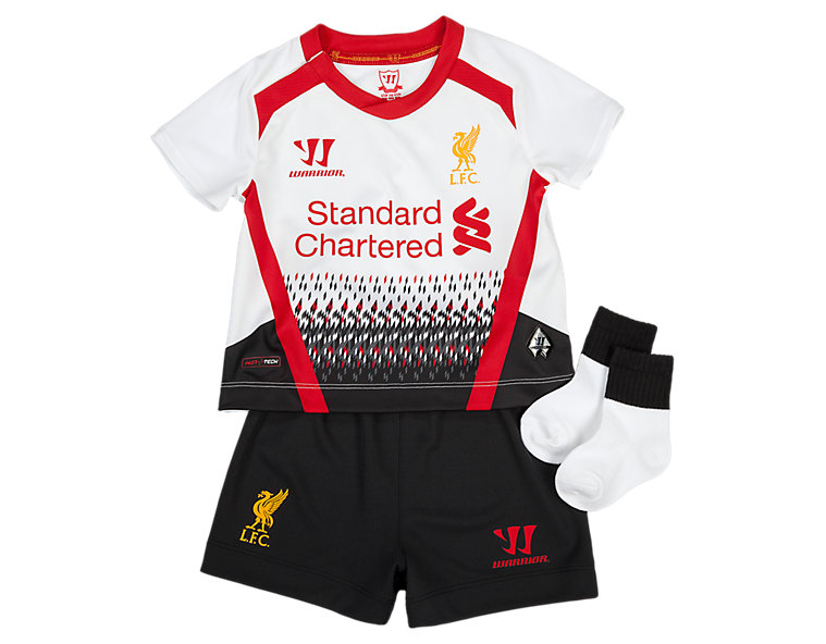 Liverpool Away Baby Kit - Set 2013/14, White with Black & High Risk Red image number 0