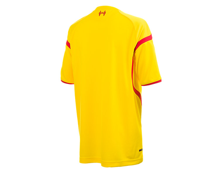 Liverpool Away Junior Short Sleeve Jersey 2014/15, Cyber Yellow with High Risk Red image number 0
