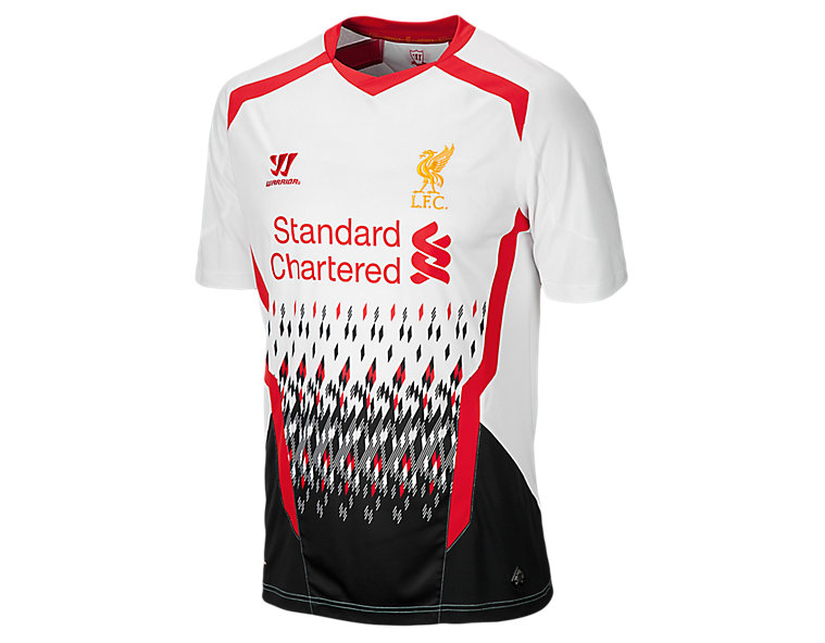 Liverpool Away Short Sleeve Jersey 2013/14, White with Anthracite & High Risk Red image number 1