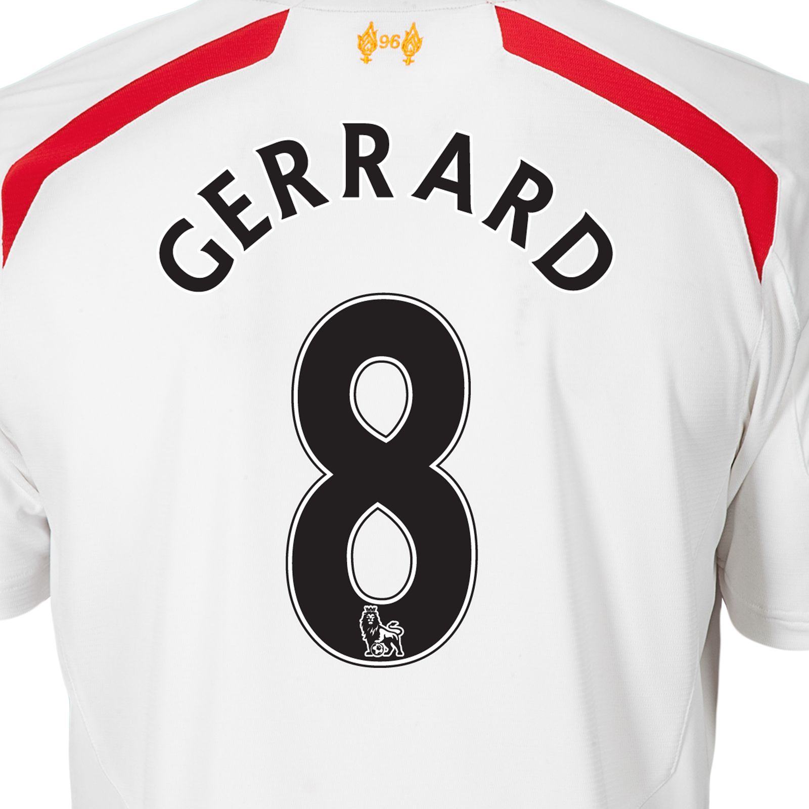 Liverpool Away Short Sleeve Jersey 2013/14, White with Anthracite & High Risk Red image number 3