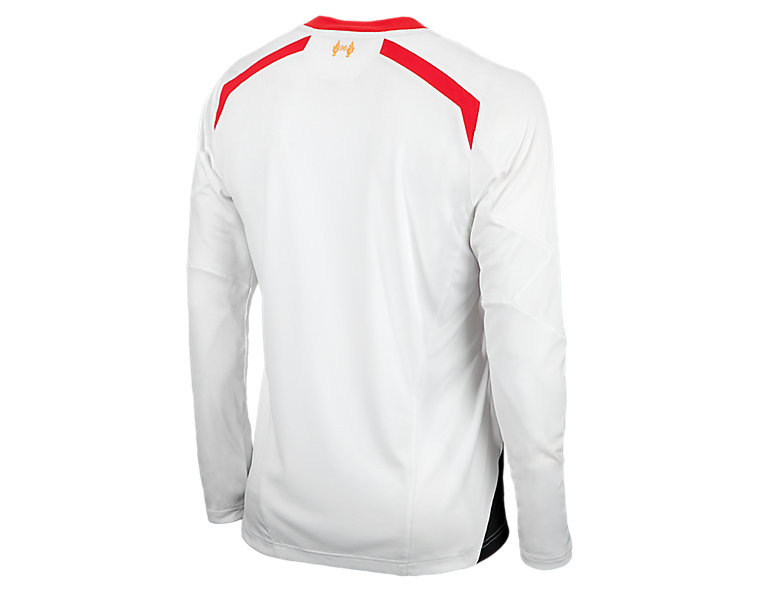 Liverpool Away Long Sleeve Jersey 2013/14, White with Anthracite & High Risk Red image number 0