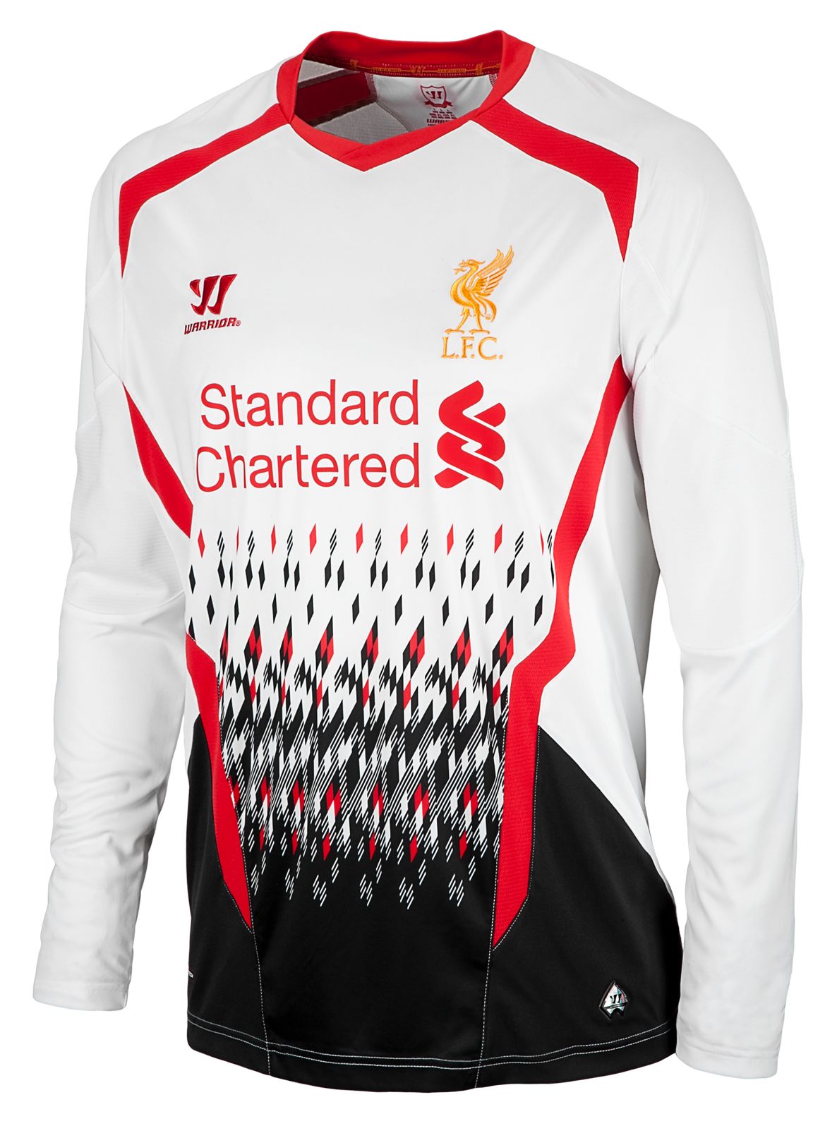 Liverpool Away Long Sleeve Jersey 2013/14, White with Anthracite & High Risk Red image number 1