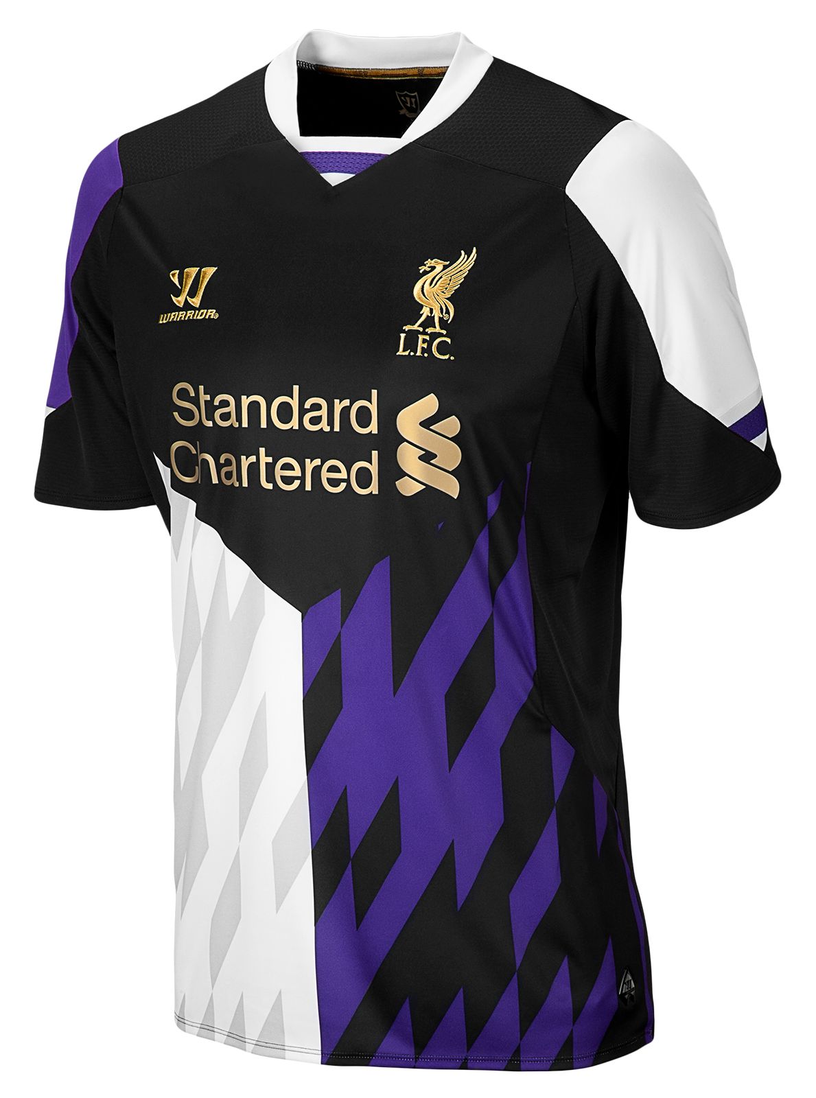 Liverpool 3rd Short Sleeve Jersey 2013/14, Anthracite with Prism Violet & White image number 1