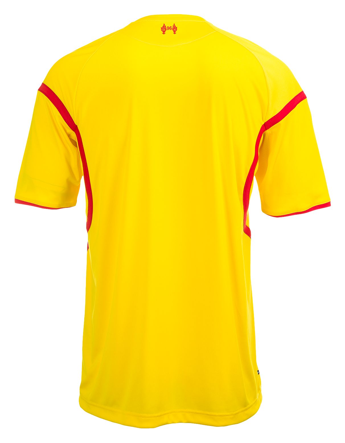 Liverpool Away Short Sleeve Jersey 2014/15, Cyber Yellow with High Risk Red image number 2