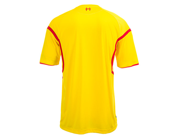 Liverpool Away Short Sleeve Jersey 2014/15, Cyber Yellow with High Risk Red image number 2
