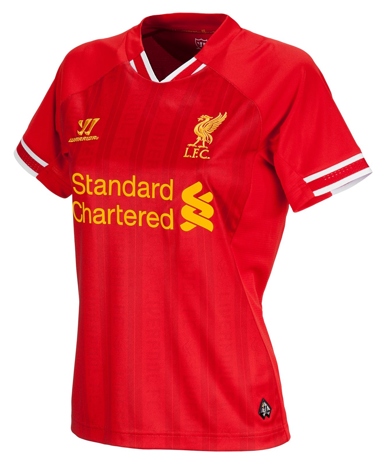 Liverpool Home Ladies Short Sleeve Jersey 2013/14, High Risk Red with White & Amber Yellow image number 1