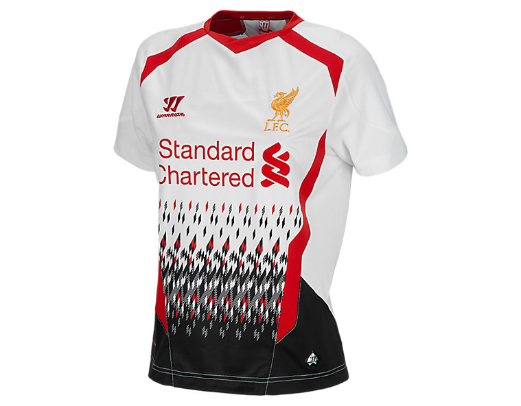 Liverpool Away Ladies Jersey 2013/14, White with Anthracite & High Risk Red image number 1