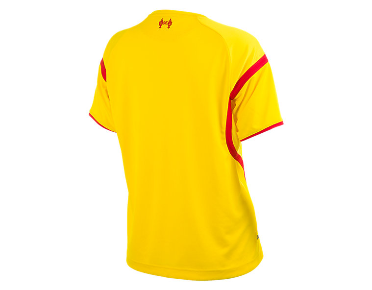 Liverpool Away Ladies Short Sleeve Jersey 2014/15, Cyber Yellow with High Risk Red image number 0