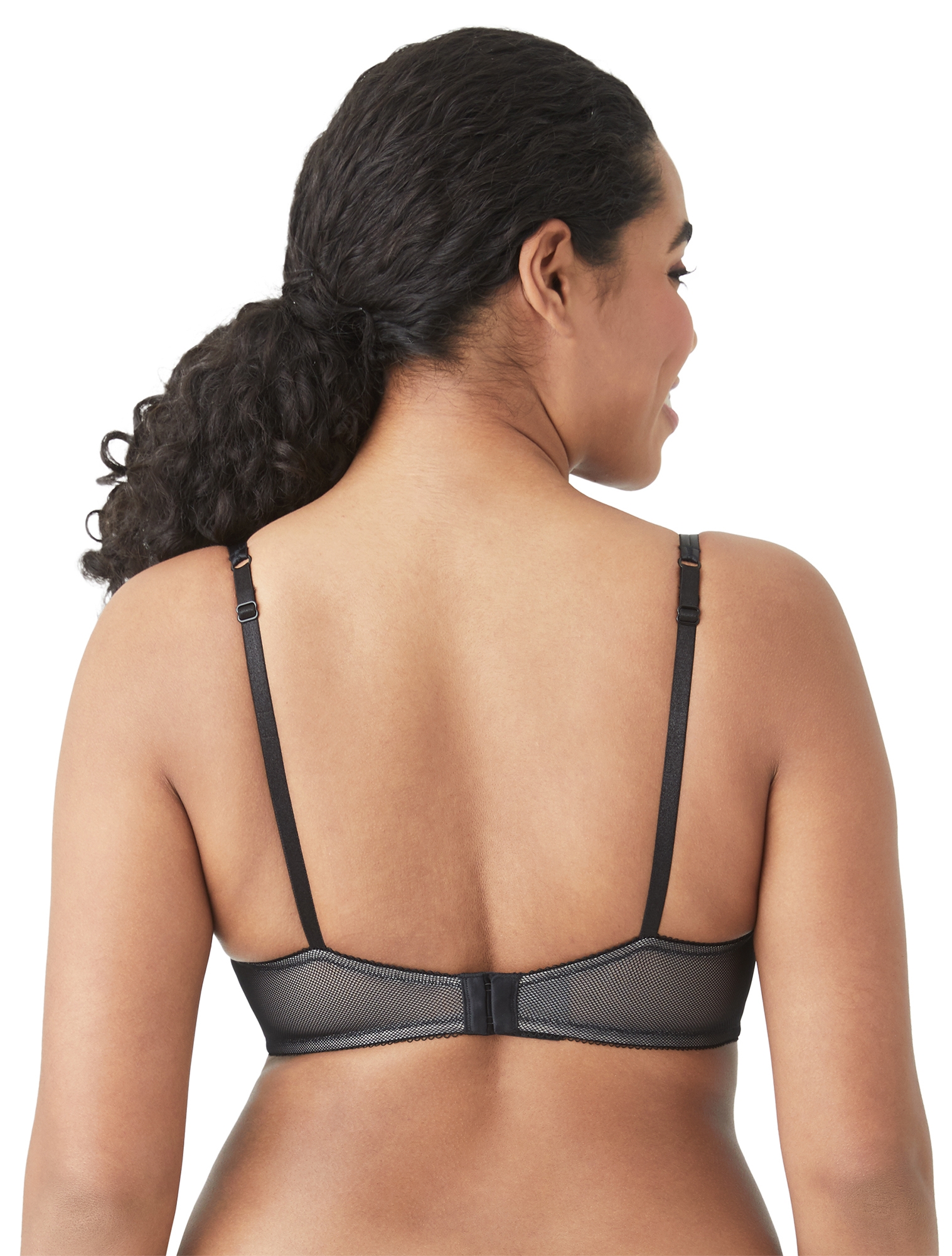 back view of b.tempt'd Ciao Bella Balconette Bra in Magenta