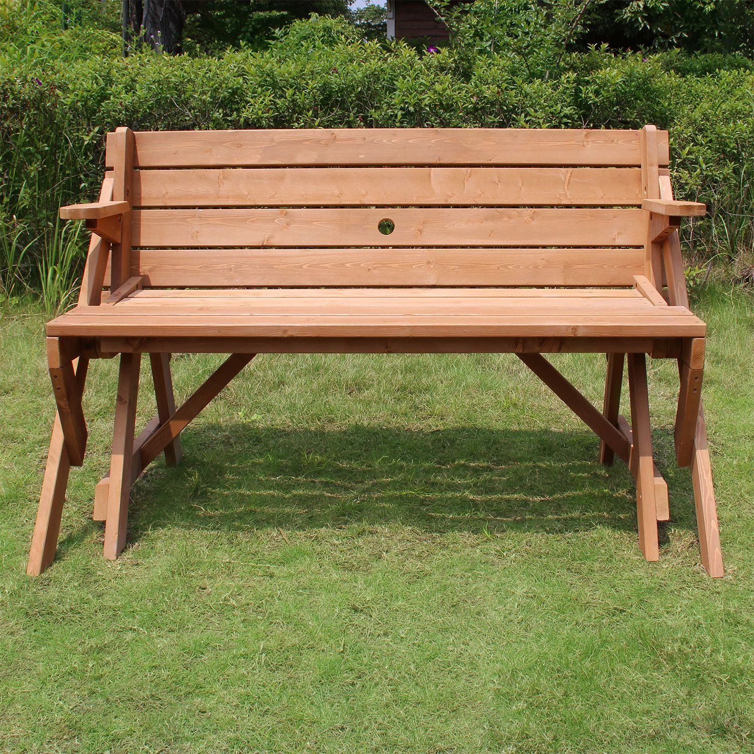 Garden bench seat table hot sale