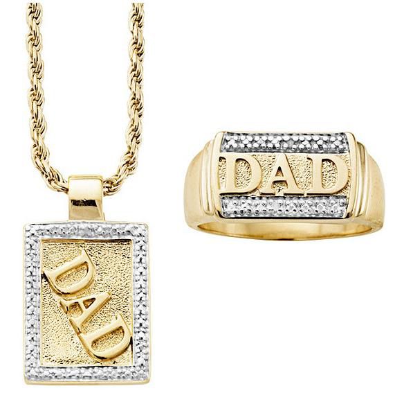 Dad gold deals pendant