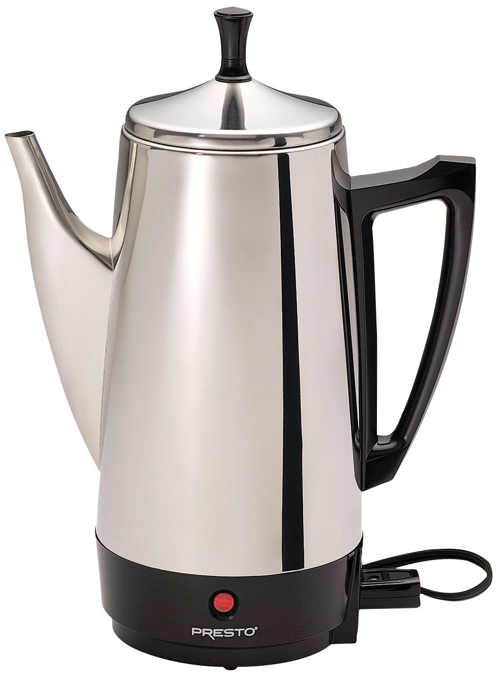 Elite Gourmet 12-Cup Stainless Steel Coffee Percolator, Vintage