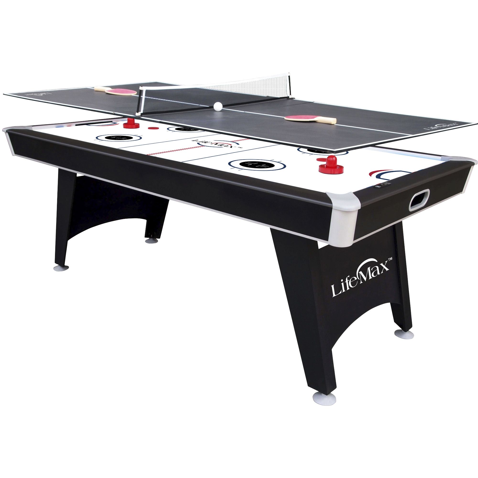 Fingerhut Lifemax 2 In 1 Air Hockey Table Tennis Game Table