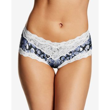 Maidenform Womens Cheeky Scalloped Lace Hipster, 8, Black/Black Lace at   Women's Clothing store