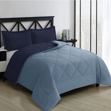 Fingerhut - Ultra-Plush Reversible 3-Pc. Comforter Set - King