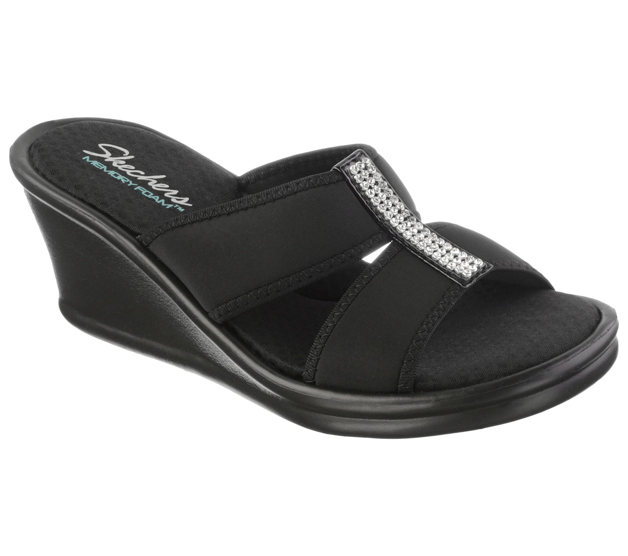 Skechers women's rumblers 2 clearance strap slide wedge sandal