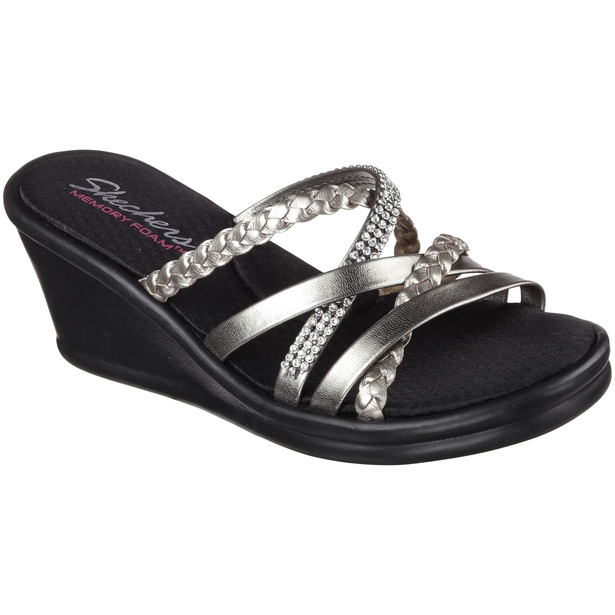 Skechers best sale pewter sandals