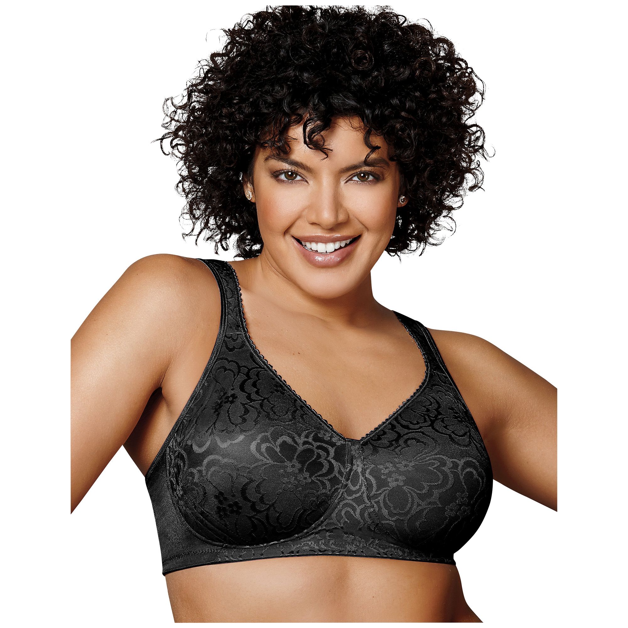 Playtex 18 Hour Comfort Strap Bra, Black, 48C - Classic Colors