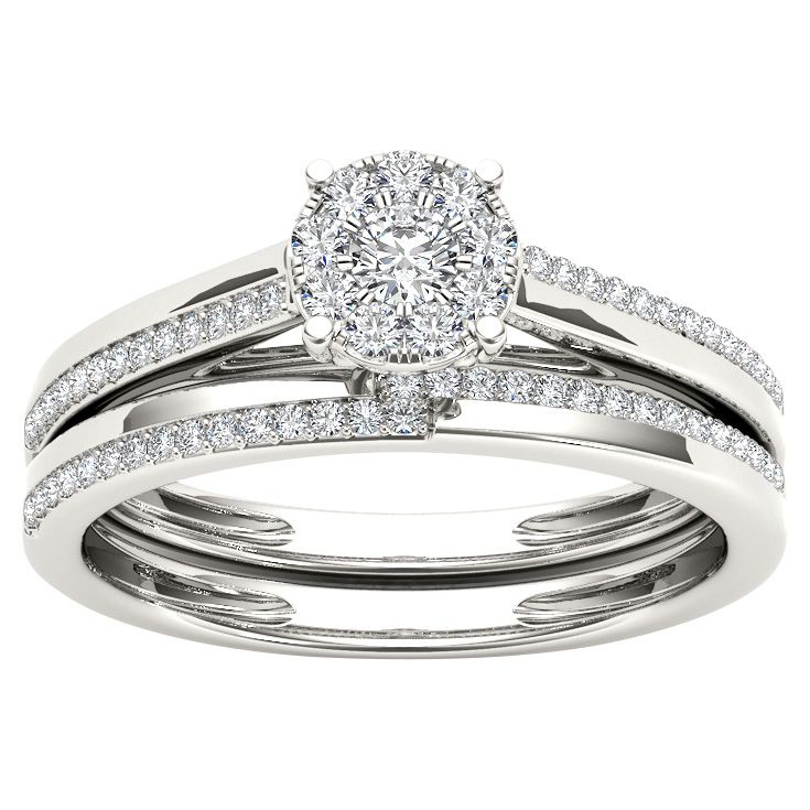 Diamond Bridal Set 1/3 carat tw 10K White Gold