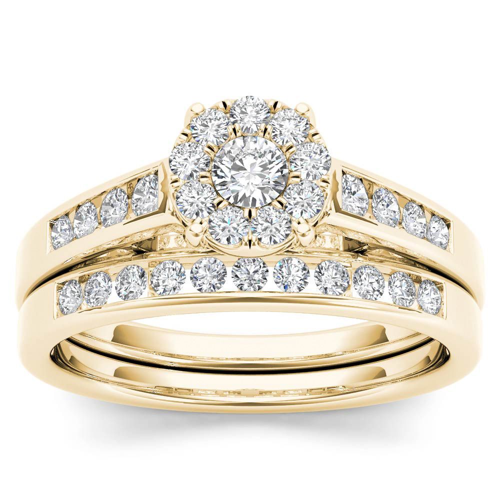 Fingerhut 10k Gold 1 2 Ct Tw Bridal Set