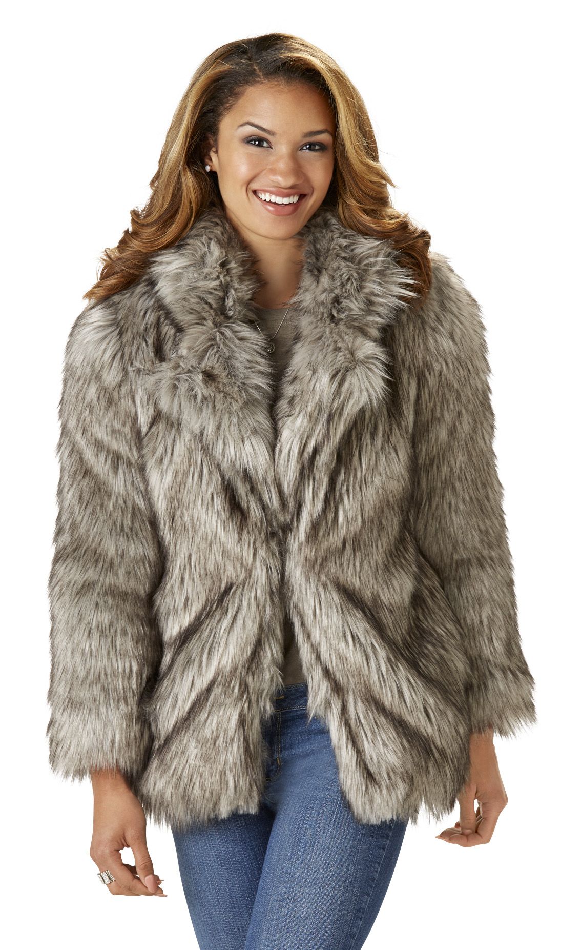 Betsey johnson shop faux fur jacket