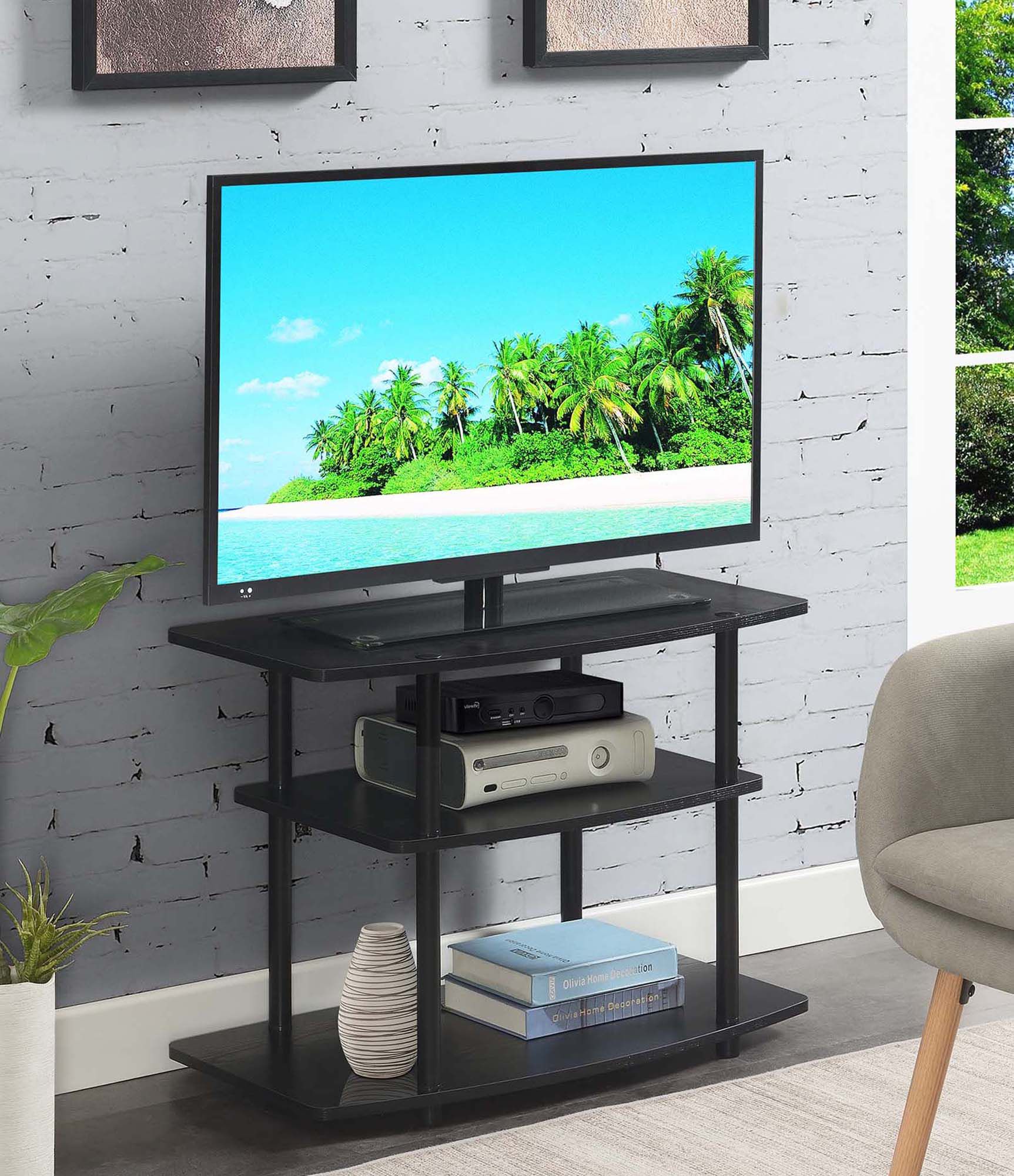 Convenience Concepts 131020 Designs2go 3-tier TV Stand Black for sale online 