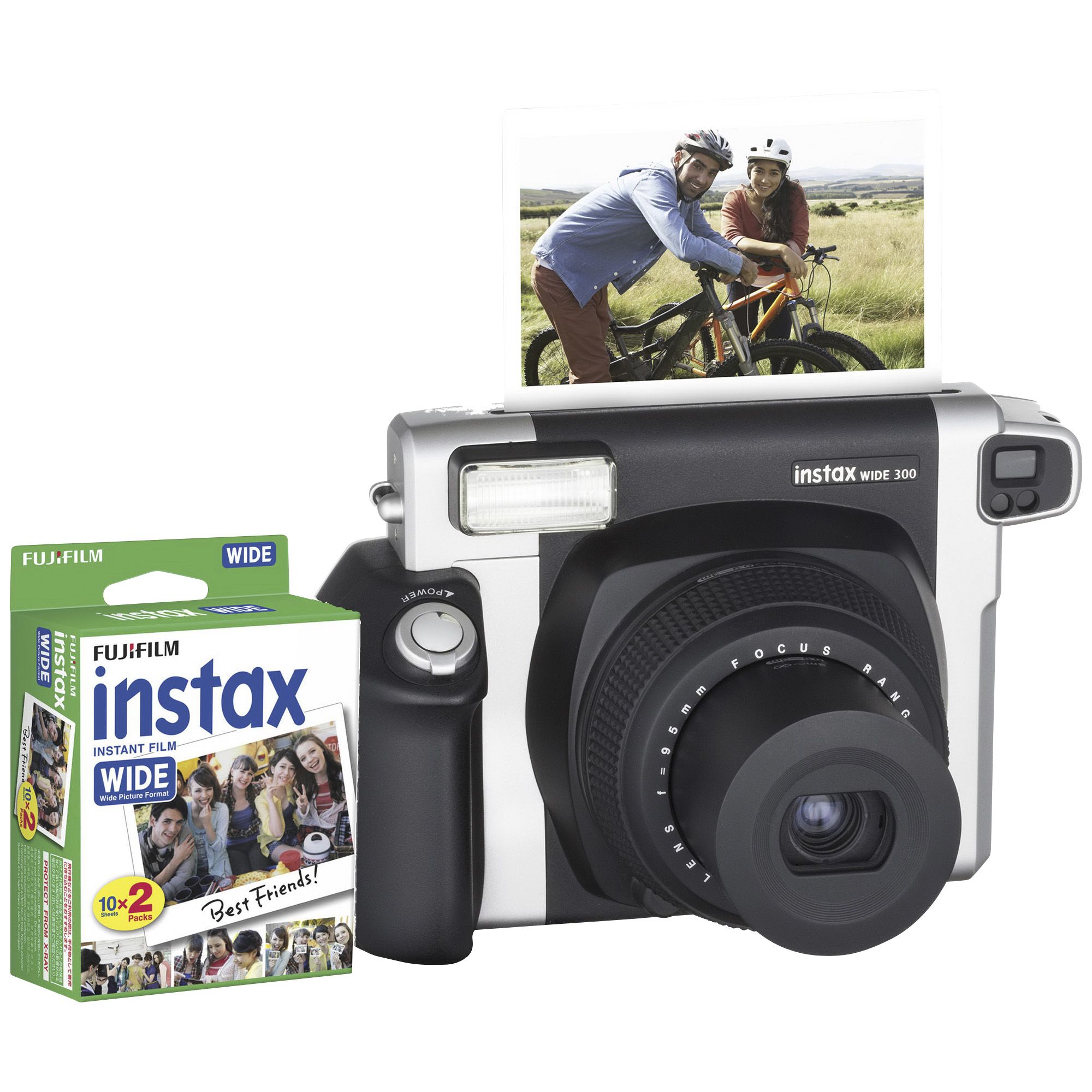FUJIFILM INSTAX WIDE 300 Instant Film Camera with Three Twin