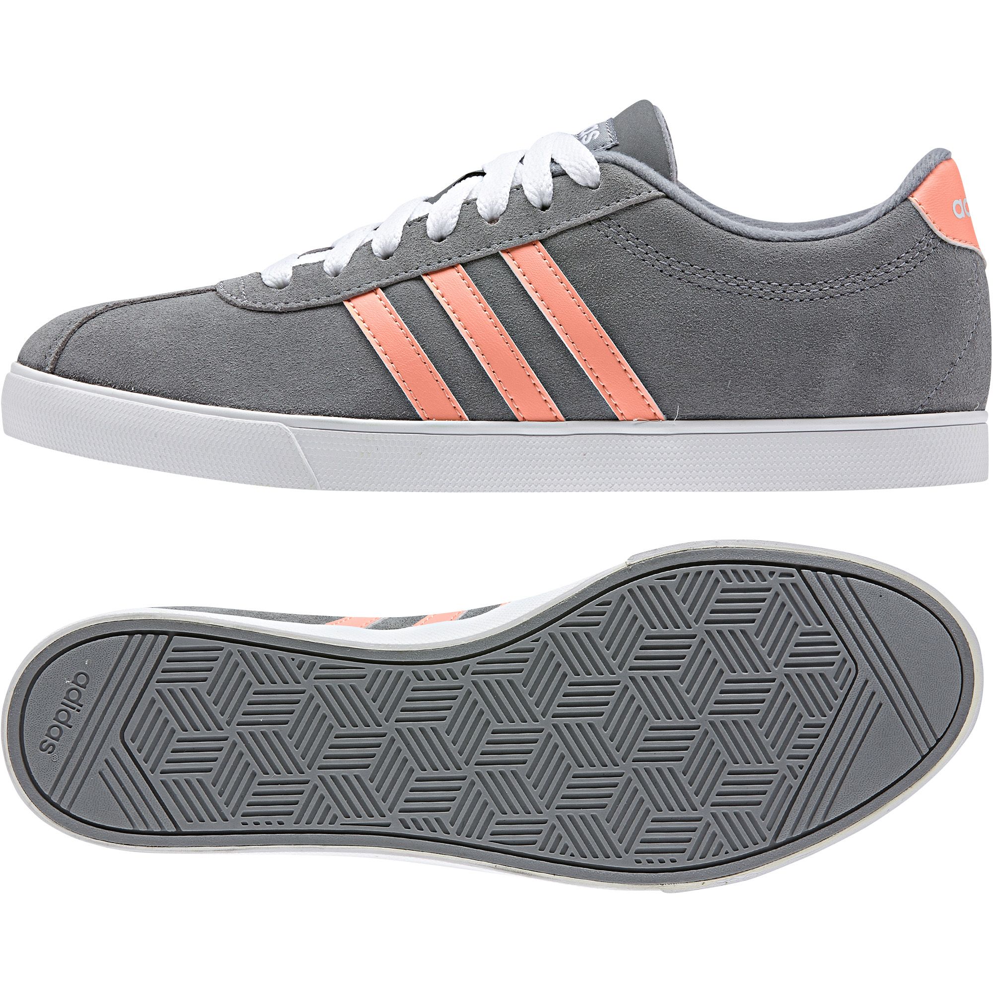 adidas Neo Women s Courtset Casual Sport Shoe Gray